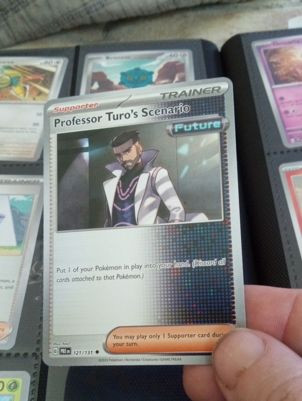 Pokemon Professor Turo's Scenario - Silver Holo with Black and White Accents